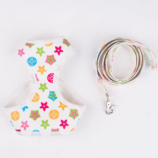 Ensemble harnais et laisse pour chien Chewy Vuitawn Pearl | Ensemble harnais pour chien