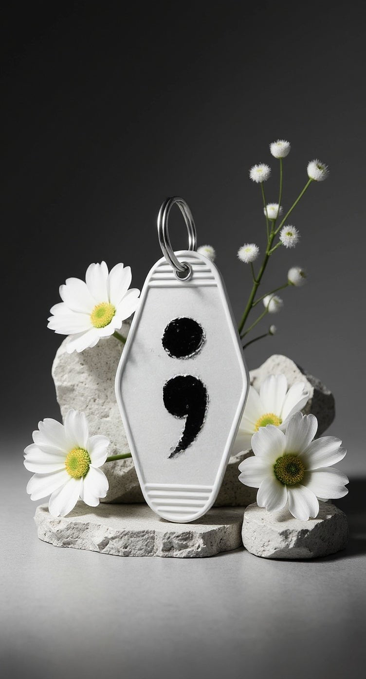 Semicolon Keychain