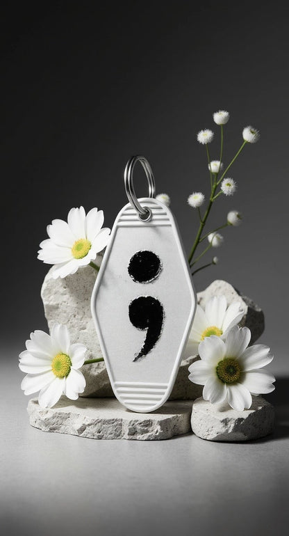 Semicolon Keychain