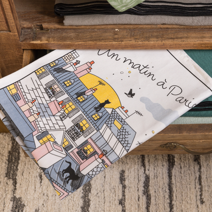 Morning in Paris Tea Towel