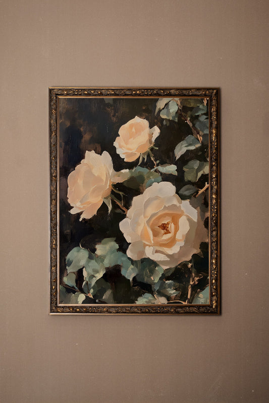 VELVET FLOWER, BRONZE VINTAGE FRAME