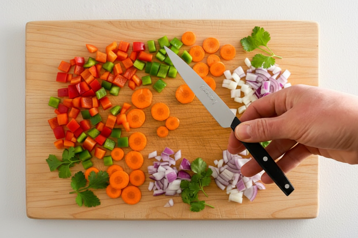 9 cm Kitchen Paring Knife with Full Tang Blade & Black Handle