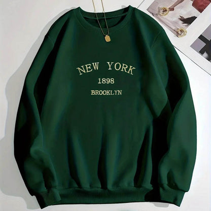 Loose Casual Loose Round Neck Pullover Sweatshirt Unisex