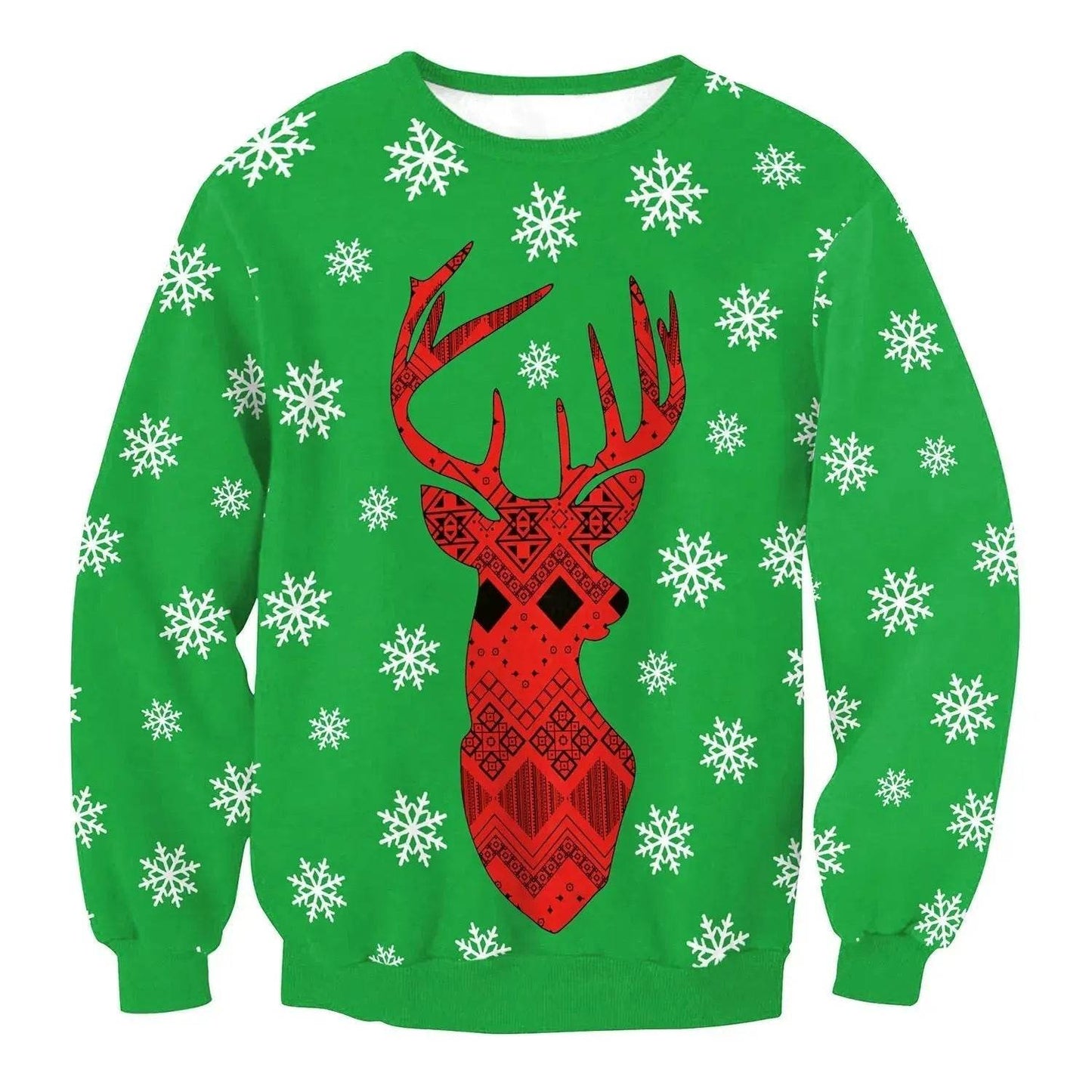 Autumn Winter Fashion Ugly Christmas Sweater Santa Elf Funny Pullover Womens Mens Print Sweaters Tops Clothing