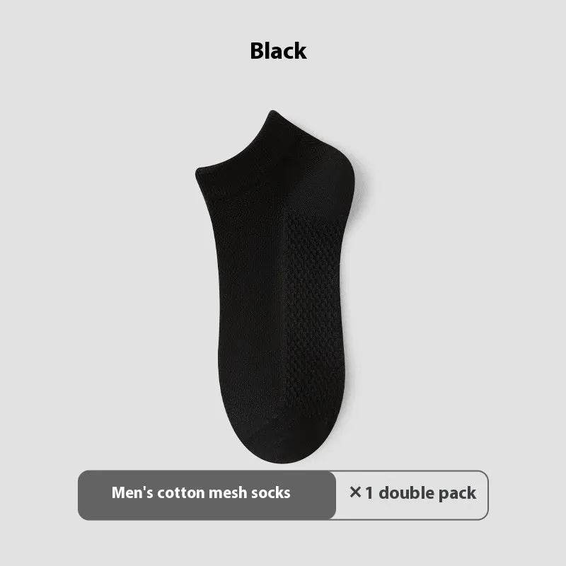 Cotton Anti-Pilling Ankle socks absorbing Invisible Tight Mesh Boat Socks