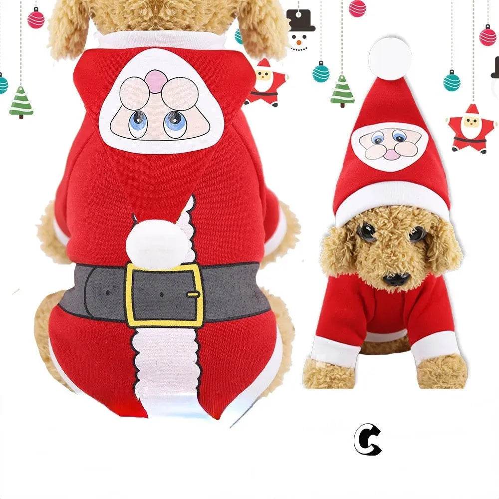 Vêtements pour animaux de compagnie de Noël, vêtements en coton pour chats