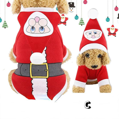 Vêtements pour animaux de compagnie de Noël, vêtements en coton pour chats