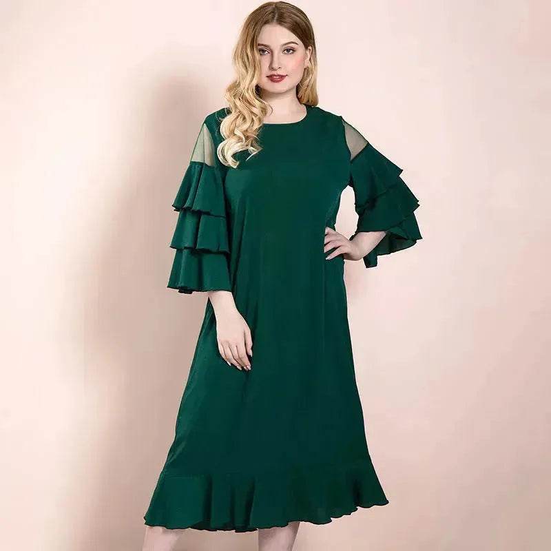 Robe d'été et de printemps pour femme, grande taille, robe mi-longue pour maman, best-seller au Moyen-Orient