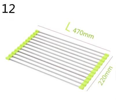 Folding Kitchen Drain Sink Rack Stainless Steel sink caddies