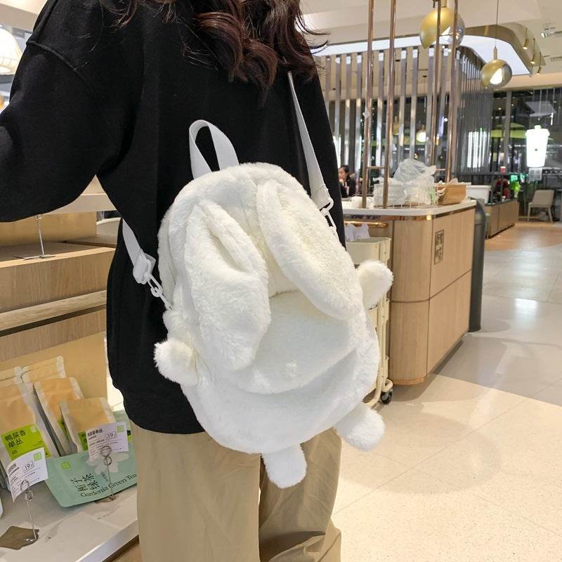 Mini sac à dos lapin en peluche tendance et mignon pour filles