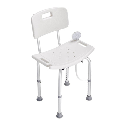 Shower Chair, Shower Seat With Back, Adjustable Height Shower Stool, Shower Chair For Inside Shower Bathtub, Non-slip Bathroom Bench Bath Chair For Elderly Disabled Handicap, 350 Lbs Capacity
