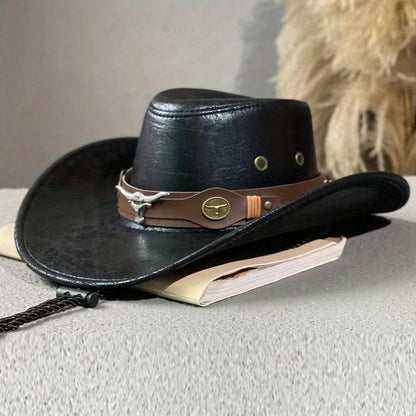 [Bullhide Cowboy Hat] Western Cowboy One Bullhide Rivet Cowboy Hat | Outdoor Sunshade Hat
