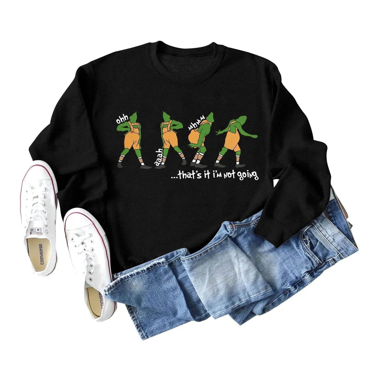 Women's Christmas Printed Long Sleeved  Pullover Sweatshirt