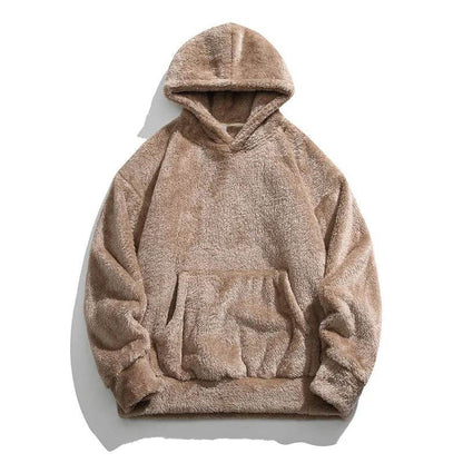 Couple Hoodie – Loose Fit Polyester Solid Color Matching Hoodies