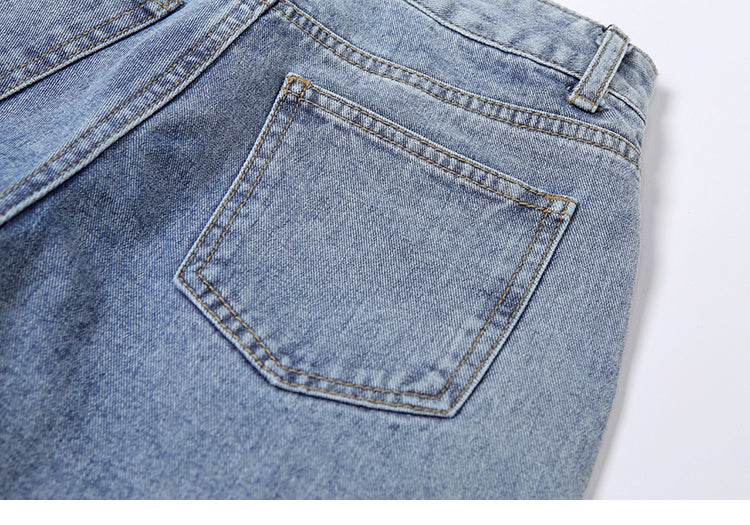 Women Street style Ripped Denim Jeans Pant Low rise