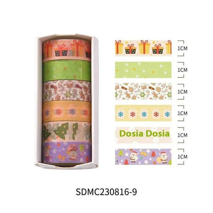 Creative Christmas Gift And Paper Adhesive Tape Journal Tape Christmas Decoration Material Cute Christmas Tape