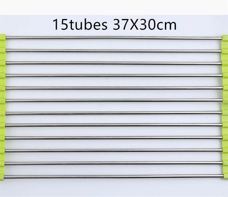 Folding Kitchen Drain Sink Rack Stainless Steel sink caddies