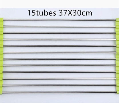 Folding Kitchen Drain Sink Rack Stainless Steel sink caddies