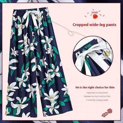 Cotton Silk Pajama Lounge trouser Pants Summer Women