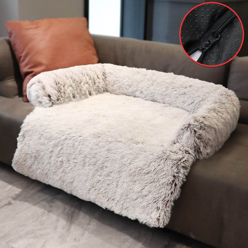 Tapis de lit amovible pour animaux de compagnie, canapé-lit pour chien, lit en peluche pour animaux de compagnie