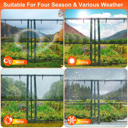 1 mini serre portable de 180x85x95 cm avec portes roulantes zippées, couvercle en PVC imperméable et résistant aux UV, pour jardin intérieur ou extérieur, patio, cour.