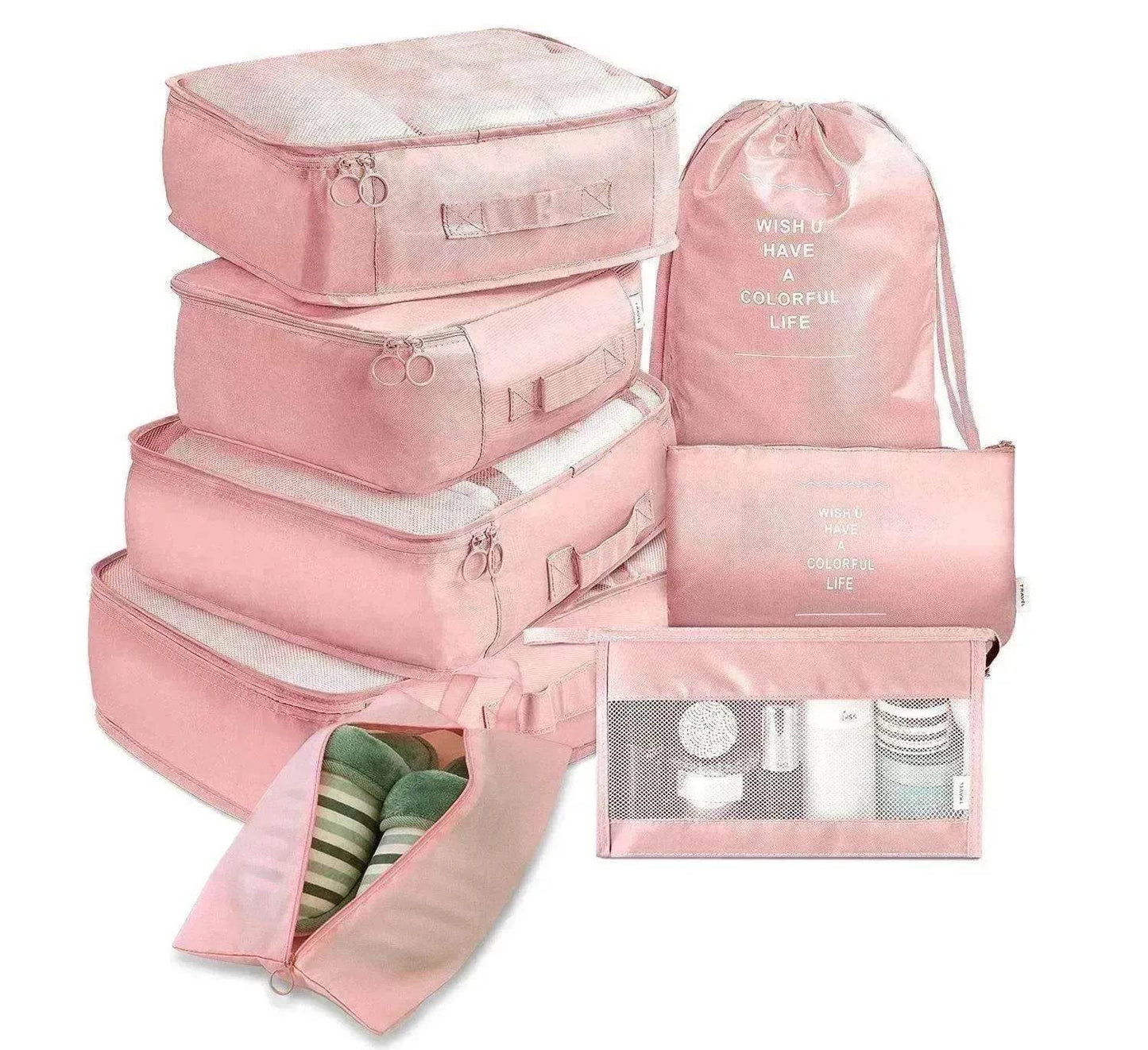 8 piece Set Luggage Divider Travel Storage Clothes Packing Cube Bag