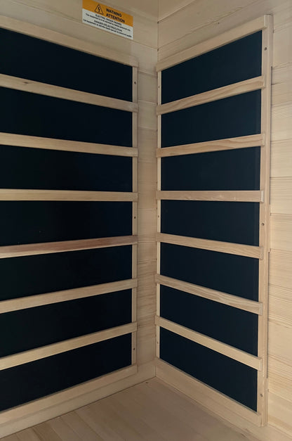 Blisspod | Vienne | Sauna infrarouge lointain en bois de pruche du Canada, très faible champ électromagnétique, 4 chauffages – 2 personnes