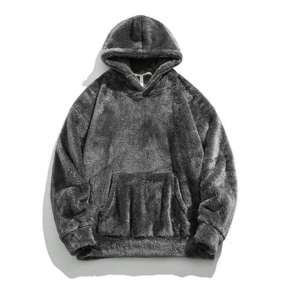 Couple Hoodie – Loose Fit Polyester Solid Color Matching Hoodies