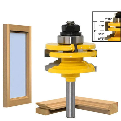 Professional Woodwork Glass Door and Window Rail and Stile Reversible Router Bit