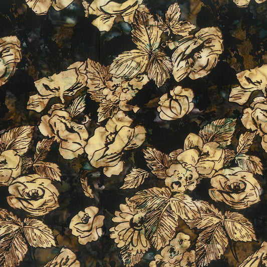Banyan Batiks - Flower Petals - Large Floral Soot - 80760-98