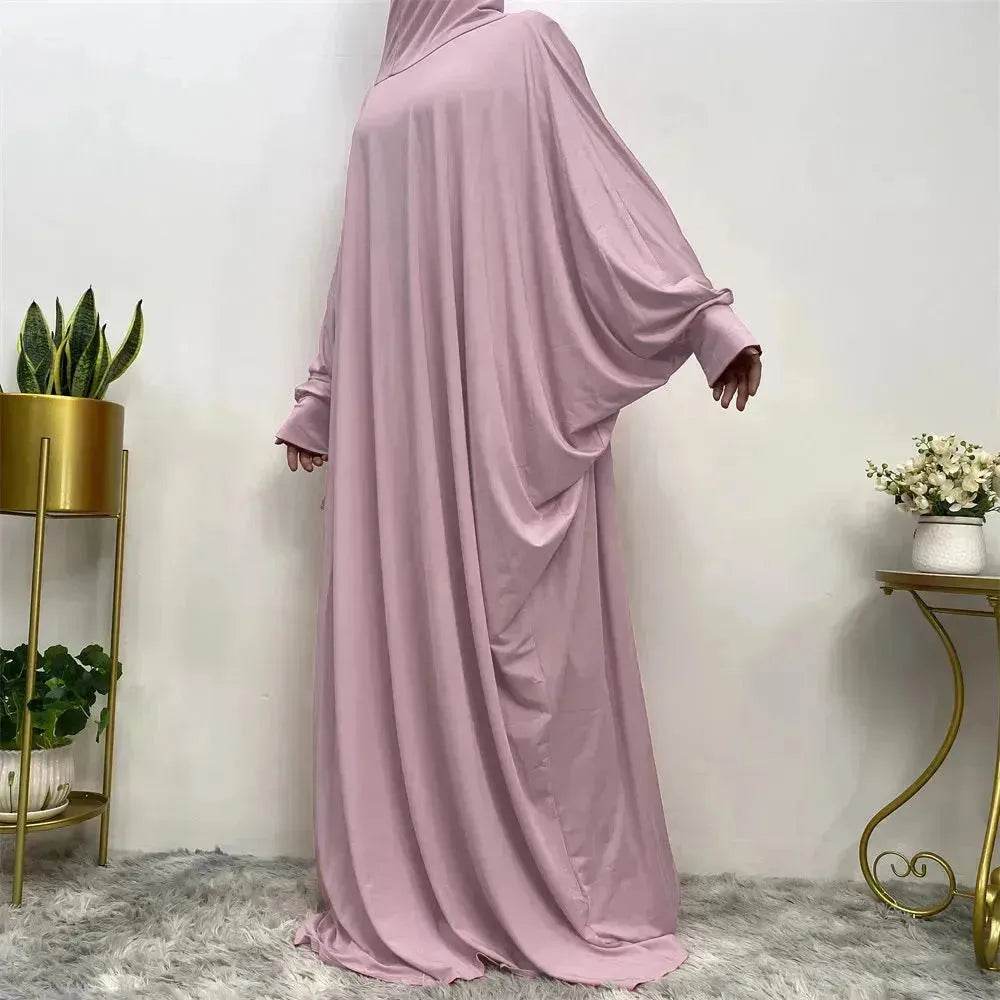 Batwing Sleeve Plain Abaya for ArabArab Women Eid Jalabiya for Women Islamic Wear for Women