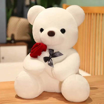 Nouvelles Jolies Roses Câlin Ours en Peluche Animaux Doux Poupées Joli Cadeau d'Anniversaire Petite Amie Saint-Valentin