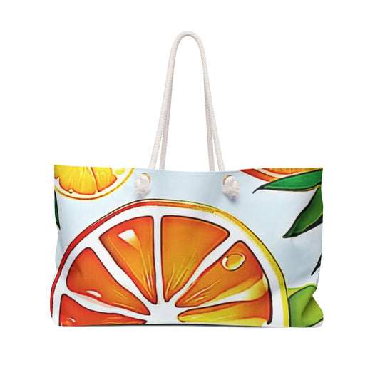 Sac de voyage Tranches d'agrumes | Grand cabas orange citron