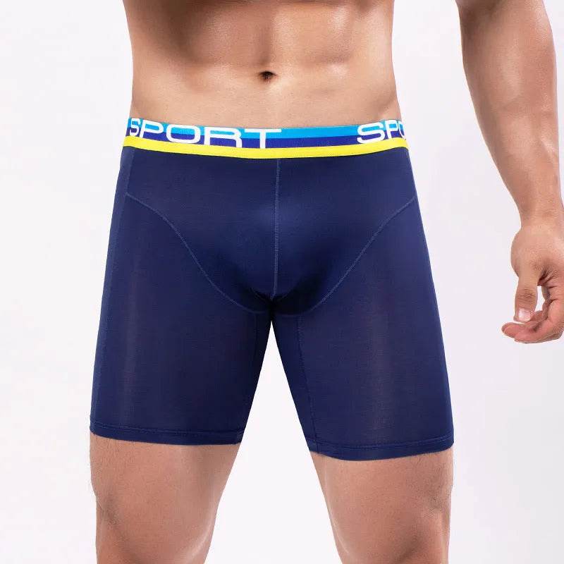 Anti-wear Ice Silk breathable Midway Boxer Beach swimming Underwear