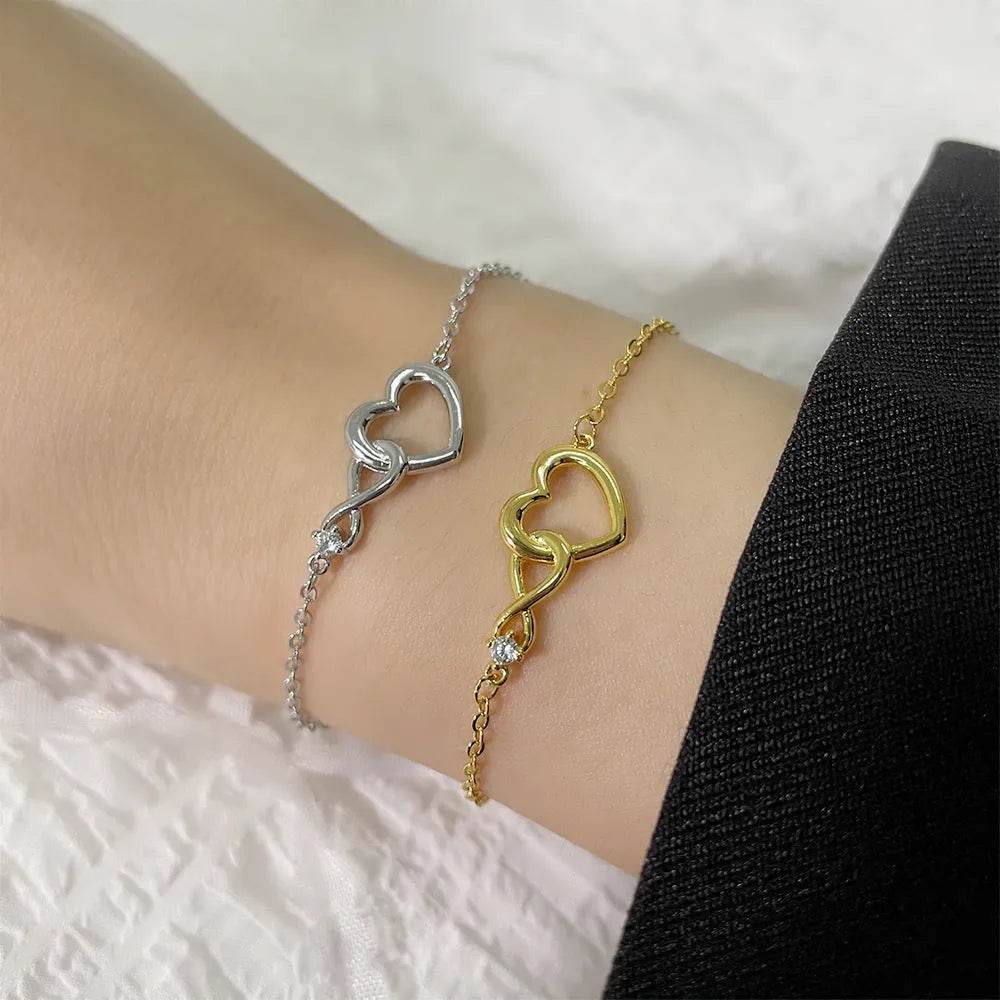 Bracelet cœur Bijoux de mode Bracelet amour polyvalent Cadeau pour petite amie Saint-Valentin
