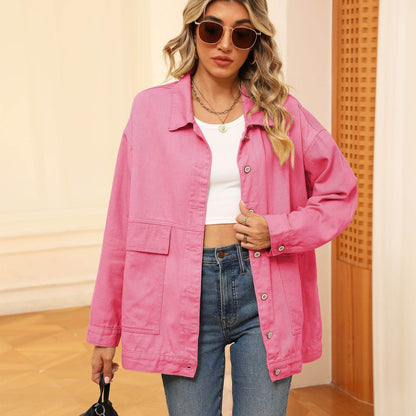 Casual Jean Jacket – Street Fashion Loose Fit Denim