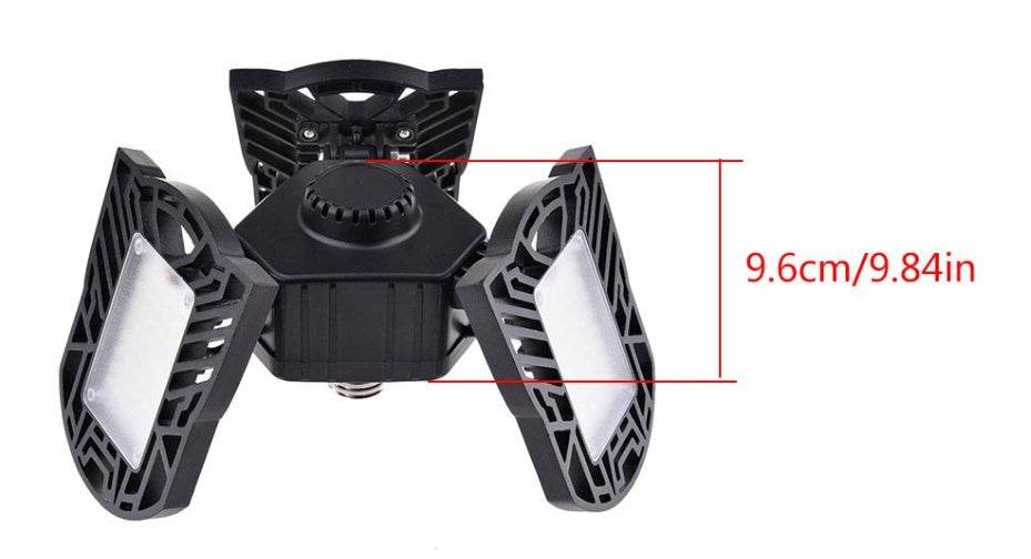 Lampe de garage déformable, lumière de radar, lampe industrielle d'entrepôt, éclairage domestique haute intensité