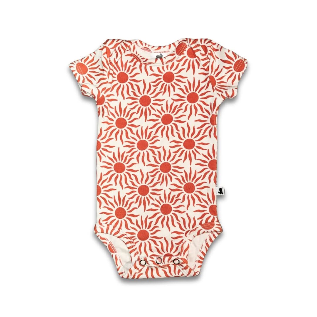 Bamboo Baby Short-Sleeved Onesie | Tidal Blue