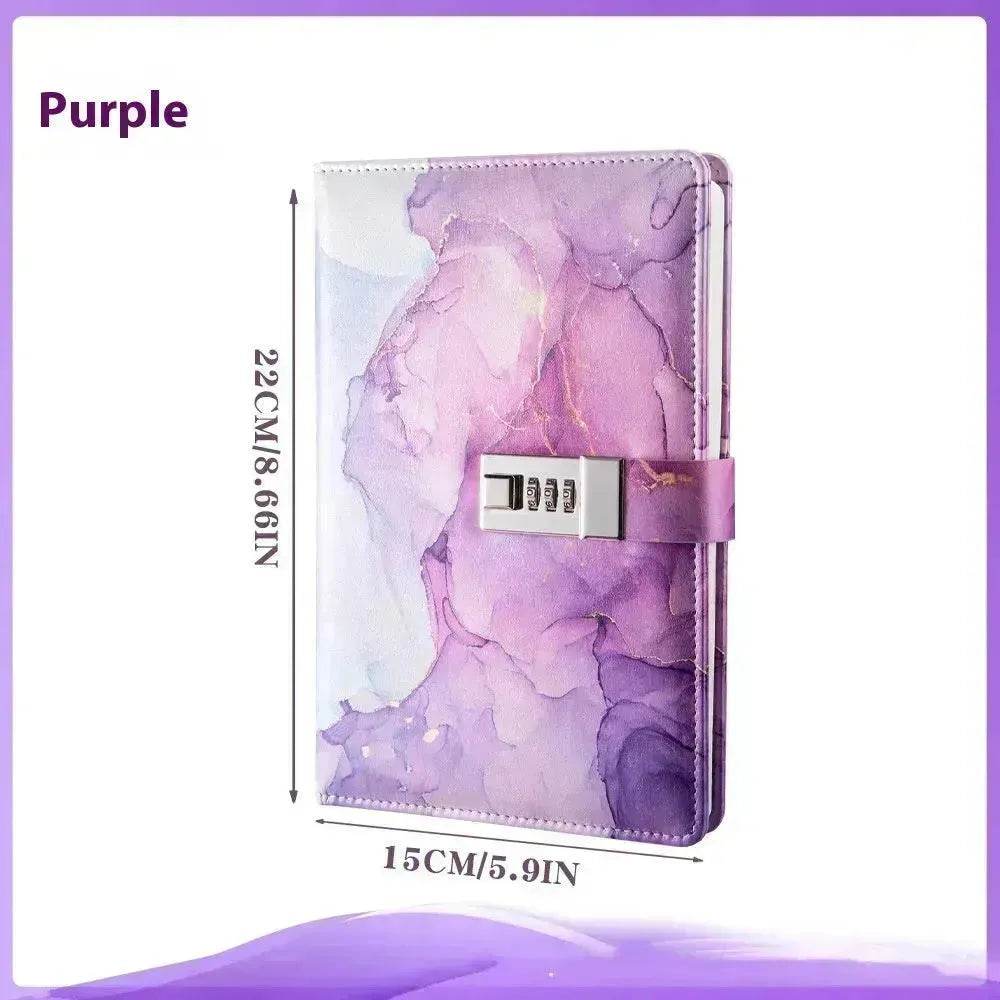 A5 Password-protected Noteboy Diary With Lock Creative Trend Journal Book Student Smart  Notepad Stationery Leather Notebook