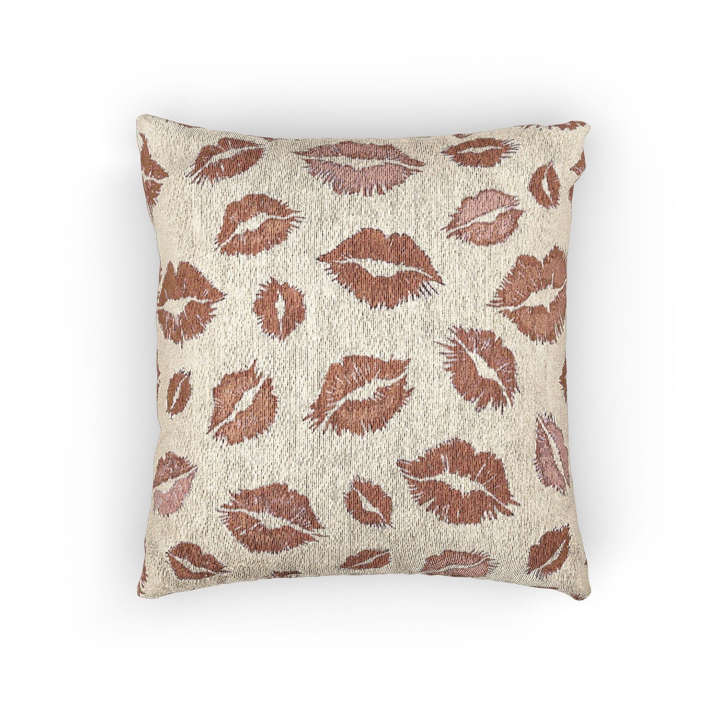 Kiss Pattern Woven Pillow | Decorative Throw Pillow for Home & Outdoor