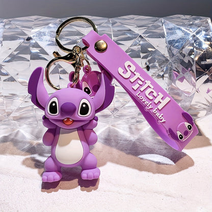 Disney Lilo & Stitch Accessories Keychain - 3 Adorable Styles with Durable Keyring & Car Charm - Perfect Gift Idea - Collectible Item - Ladies Keychains - Halloween Themed - UME Brand