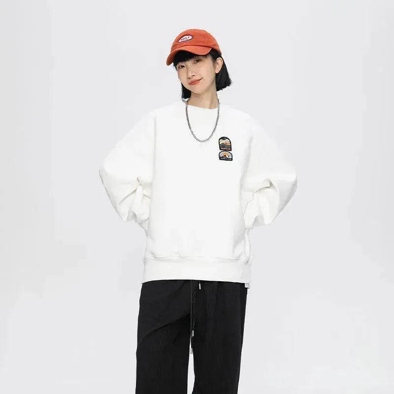Men's Autumn  Drop-shoulder Sleeve Round neck Oversized Pullover sweatshirts