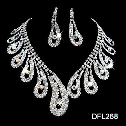 The New All-match Bridal Wedding Accessories Diamond Suit Big Chain Set
