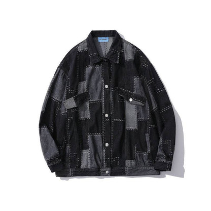 Black Denim Cardigan Jacket New Men And Women