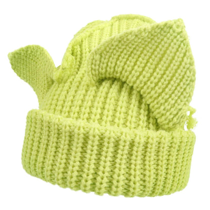 Devil Ears Thickened All Acrylic Knitted Beanie Hat