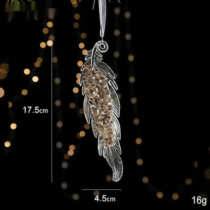 Christmas Decorations Sequins Acrylic Transparent Pendant