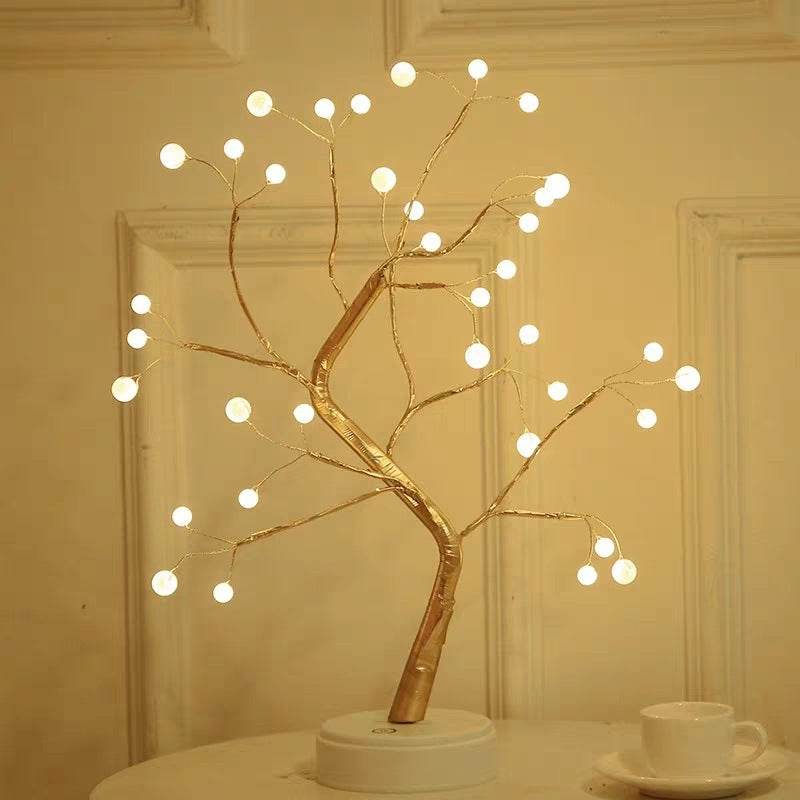 Led Copper Wire Light Bedroom Desk Table Light