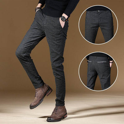 Fashion High Quality Men Spring Autumn Slim fit straight Trouser