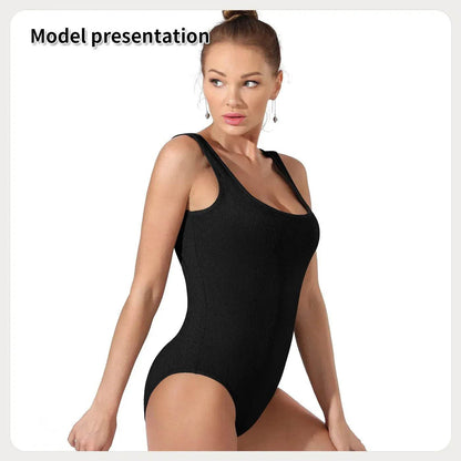 One piece Full body shaper Sleeveless Square neckline Bodysuit