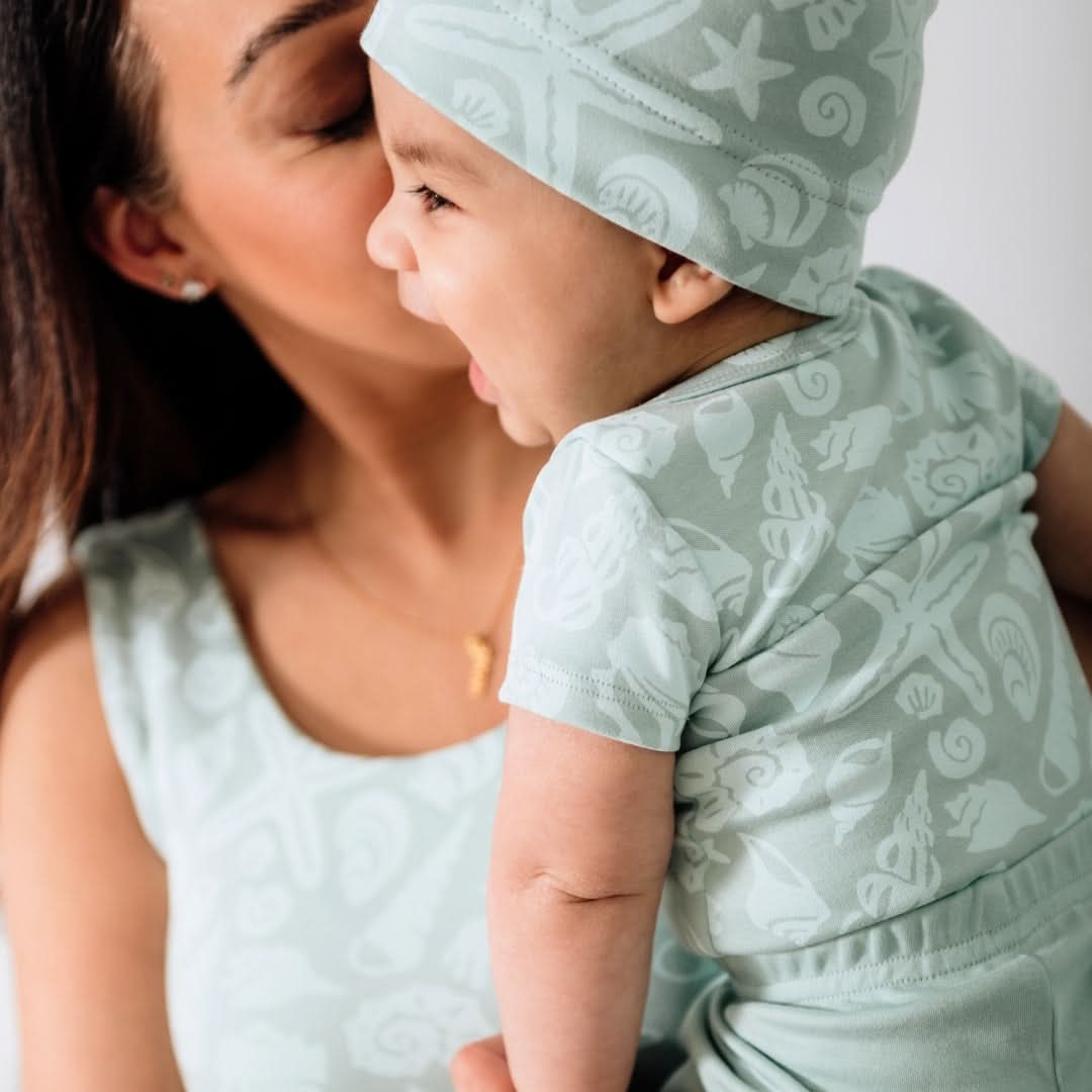 Bamboo Baby Short-Sleeved Onesie | Saltwater Floral